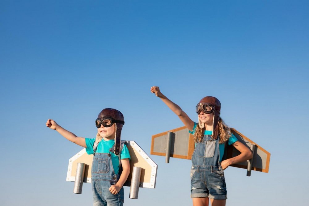 Happy children playing outdoor